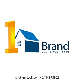 One house stock logo vector. Abstract house logo. Vector Illustration on white background