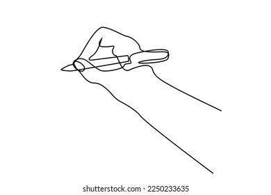 one human hand arm pen keep note taking tablet paper line drawing
