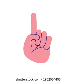 one human hand gesture icon
