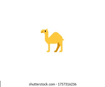 One Hump Camel vector flat icon. Isolated Arabian Camel emoji illustration 