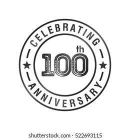 One Hundred anniversary celebration logotype. 100th anniversary logo collection. Anniversary label. Anniversary logo template. Anniversary sign. Vector Illustration