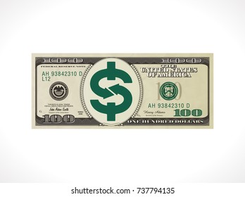 One hundred dollars - United States currency - money transfer concept