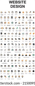 One Hundred and Fifteen website design icons covering popular labels most clients request for. You will never be at loss of properly passing your message across.