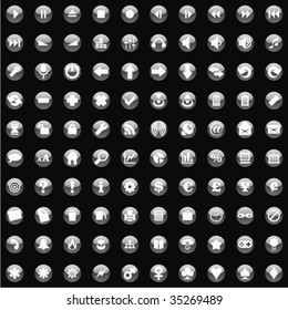 one hundred fully editable vector web icons with details ready to use