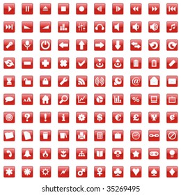one hundred fully editable vector web icons with details ready to use