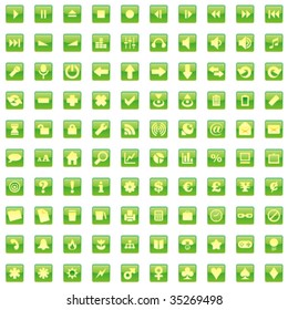 one hundred fully editable vector web icons with details ready to use