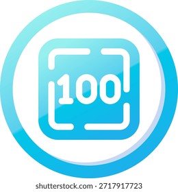 Diseño de icono de Vector de cien líneas