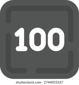 One Hundred Line vector Icon Design