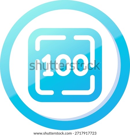 One Hundred Line vector Icon Design