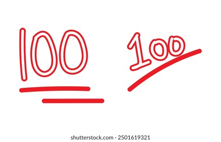 one hundred logo icon design illustration