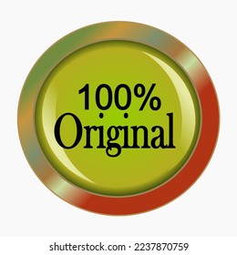 One hundred percent button icon,website button,vector