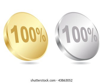 one hundred percent discount vector illustration