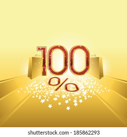 one hundred percent symbol