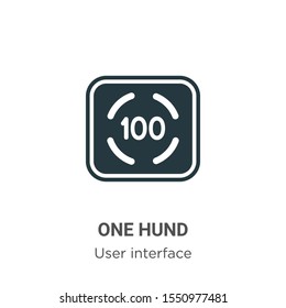One hundred vector icon on white background. Flat vector one hundred icon symbol sign from modern user interface collection for mobile concept and web apps design.