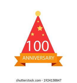 One hundred years anniversary celebration vector template design illustration