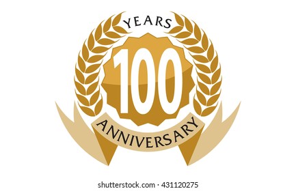 One Hundred  Years  Ribbon Anniversary 