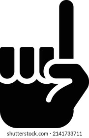 One Icon, Hand Gestures And Symbol Isolated On White Background.