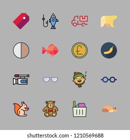 one icon set. vector set about teddy bear, boy, cart and shopping basket icons set.