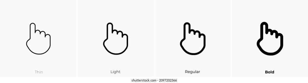 one one icon. Thin, Light Regular And Bold style design isolated on white background