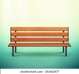 One isolated bench, eps 10
