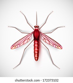 One isolated mosquito. Eps 10