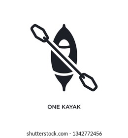 one kayak isolated icon. simple element illustration from nautical concept icons. one kayak editable logo sign symbol design on white background. can be use for web and mobile