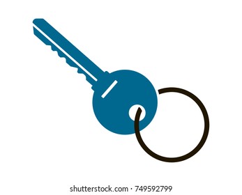 the one key from the apartment illustration isolated