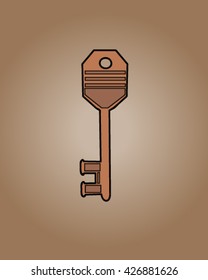 One key drawing vector art