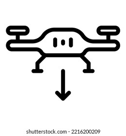 One Key Landing Icon Outline