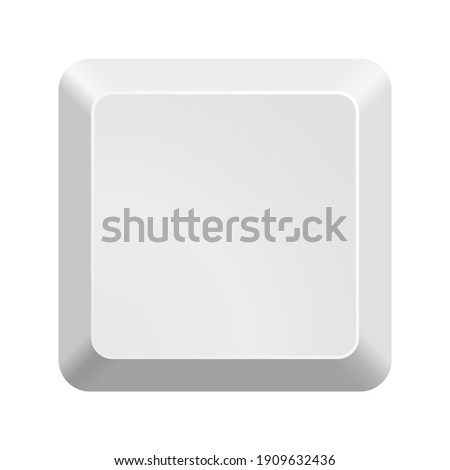 One Keyboard Key. Icon Vector Illustration.