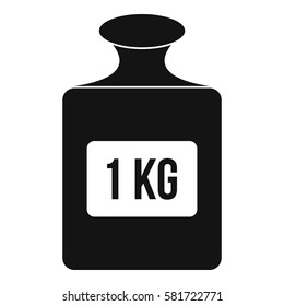 One kilogram weight icon. Simple illustration of one kilogram weight vector icon for web