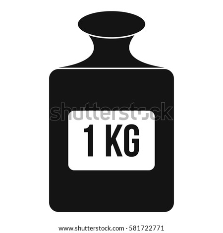 One kilogram weight icon. Simple illustration of one kilogram weight vector icon for web