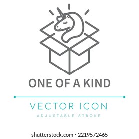 One Of A Kind Product Vector Line Icon