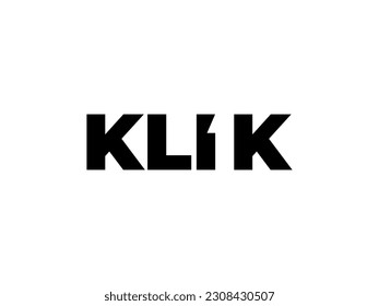 One klik logo. Vector flat outline icon. modern minimalis style illustration for logo sticker and t shirt design. flat logo design