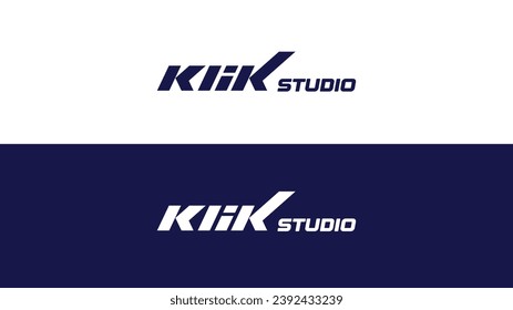 One klik logo. Vector flat outline icon. modern minimalis style illustration for logo sticker and t shirt design. flat logo design