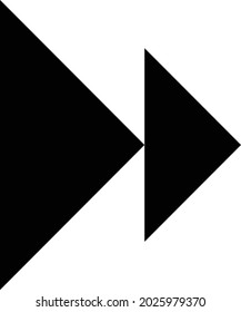  with one large triangle behind and a small triangle in front.  can be used for anyone, anytime, anywhere, any industry, any field, and any media. 