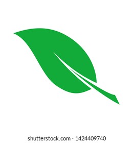 one leaf vector logo design