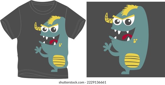 Un LEG MONSTER camiseta diseño gráfico ilustración vectorial \