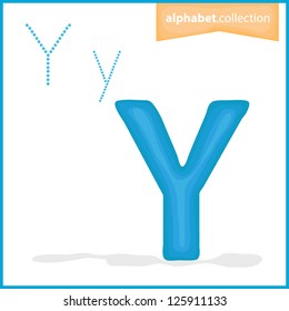 One letter of curve alphabet , alphabet collection