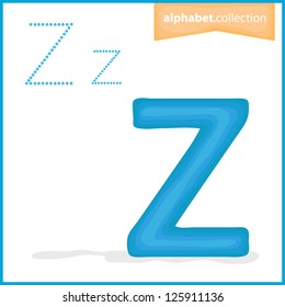 One letter of curve alphabet , alphabet collection