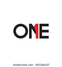 ONE letter logo design vector