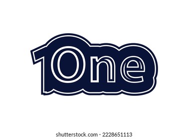ONE letter logo and icon design template