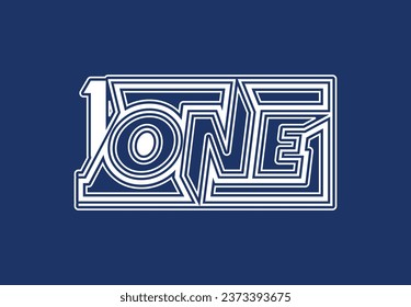 ONE letter logo and icon design template