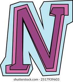 ONE LETTER N WITH SIMPLE DESIGN