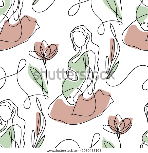 One Line Abstract Illustration Single Linear: стоковая векторная ...