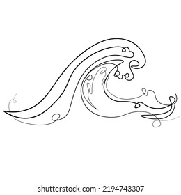 One Line Aesthetic Ocean Sea Illustrations