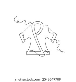 one line art bath robes vector illustration. line art, one continuous line, simple, hand drawn and sketch style. for icons, symbols, signs or logos