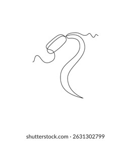 one line art Bean Sprouts vector illustration. line art, one continuous line, simple, hand drawn and sketch style. for icons, symbols, signs or logos