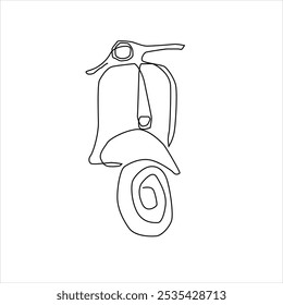 One line art bike vector