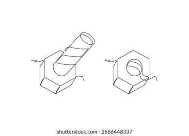 one line art bolt vector illustration. line art, one continuous line, simple, hand drawn and sketch style. for icons, symbols, signs or logos